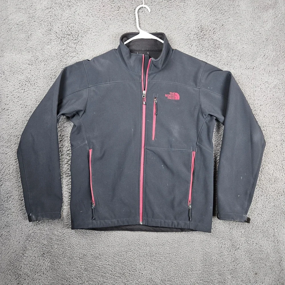 The North Face Mens Apex Bionic Softshell Jacket Black Pink T183 Size M